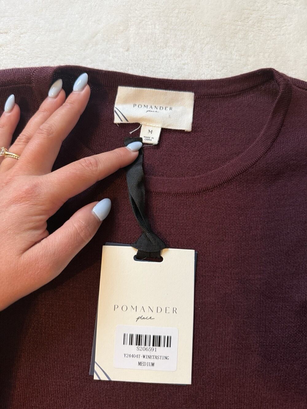 Pomander Place Tuckernuck Brielle Sweater Dress Winetasting Burgundy Size M NWT